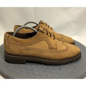 Generra Collection Chesapeake Mens Leather Shoes Size 8M Brown Wingtip Lace Up